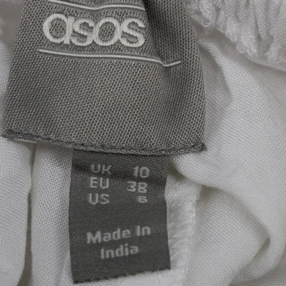 Asos  open tie back tank top mini dress‎ womens 6 angelcore romantic coastal - Picture 2 of 6